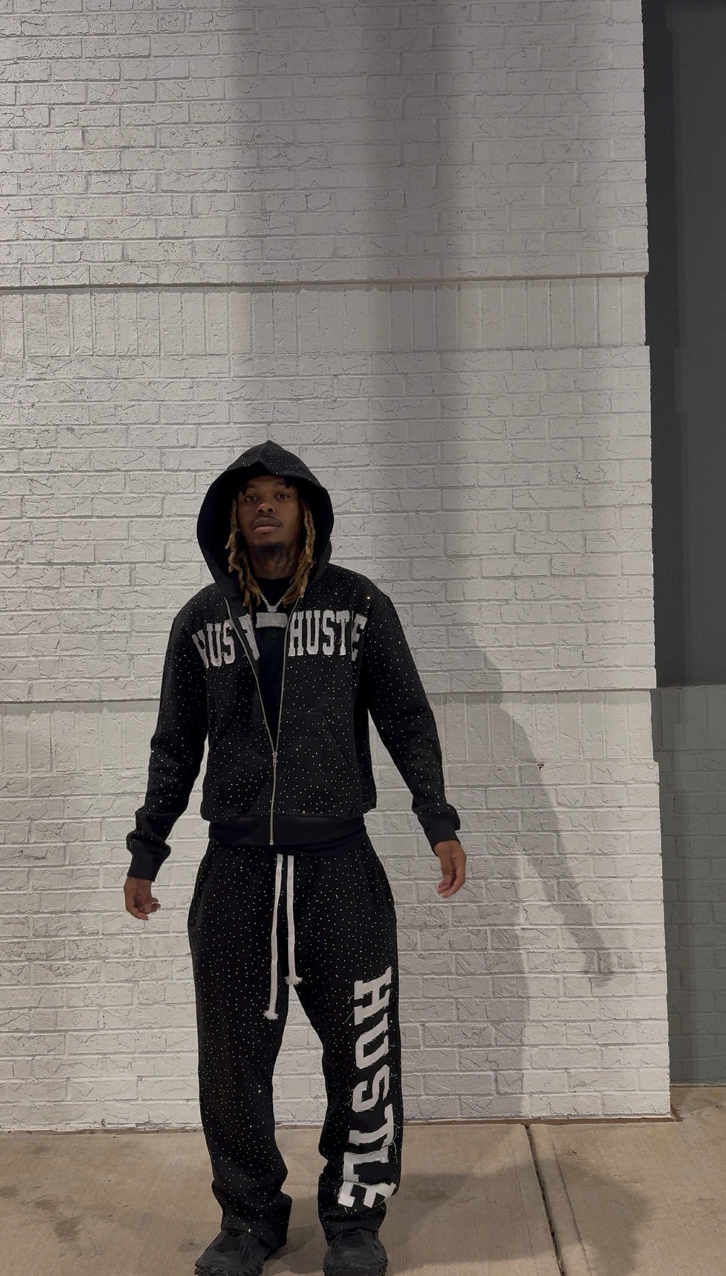 The Grind Hoodie & Pants Set- Black